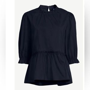 Scoop Women's Mock Neck Peplum Top